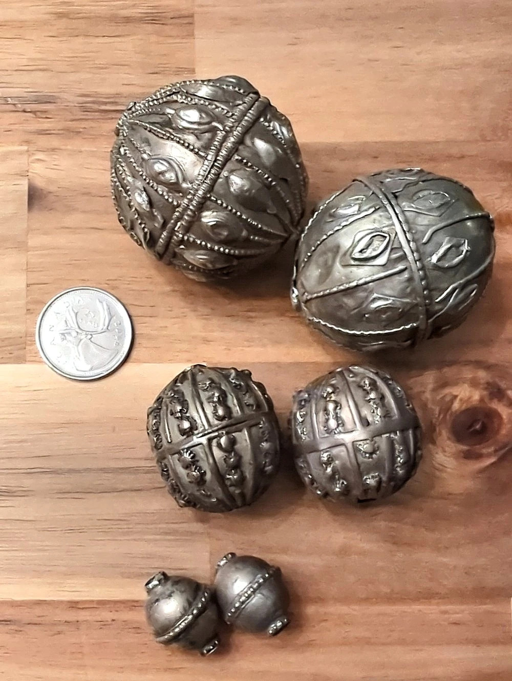 Yemeni Silver Ornate Silver Beads Antique